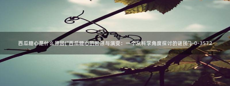 糖果心vlog免费版怎么下：西瓜糖心是什么原因(